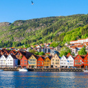 Vue du quartier de Bryggen à Bergen