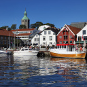 Vue sur le port de Stavanger en Norvège